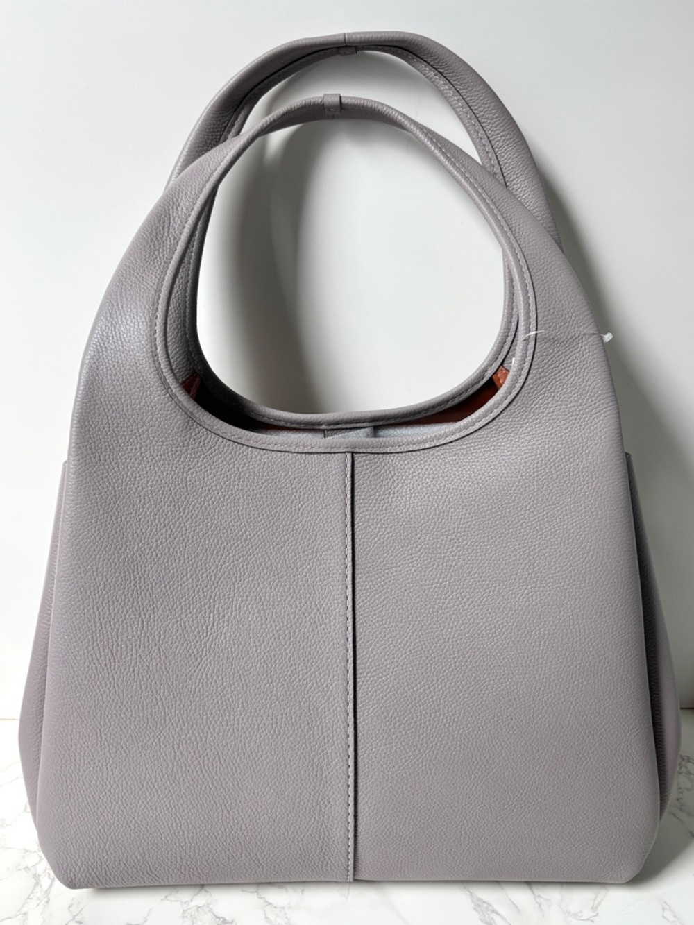 New Coach Lana Leather Shoulder Bag Ash Gray - Picture 5 of 16
